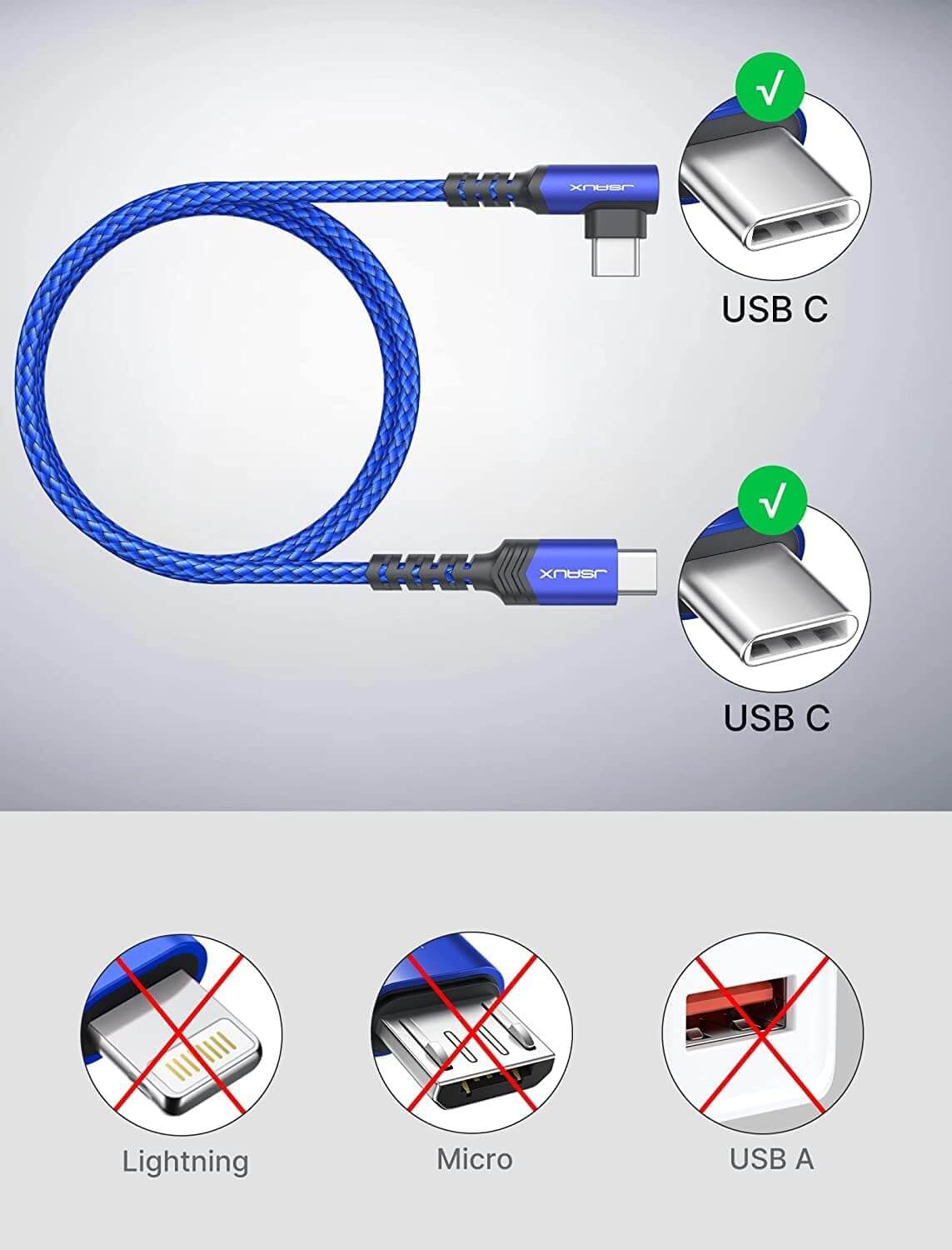 100W 90¡ã USB-C Right Angle Fast Charging Cable Success