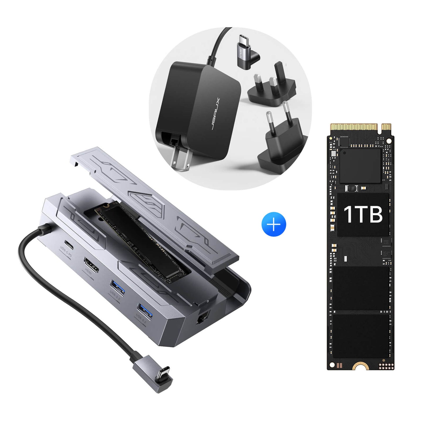 6-in-1 Docking Station with M.2 SSD Enclosure