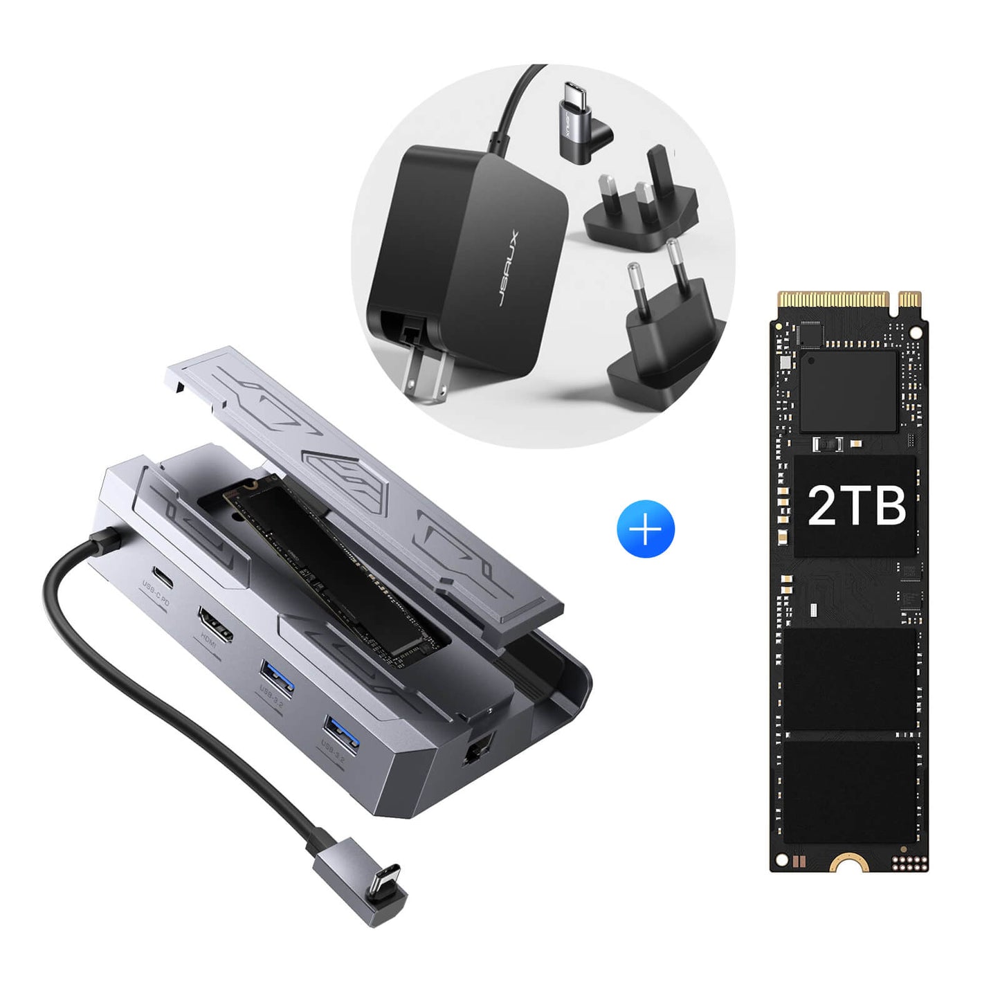 6-in-1 Docking Station with M.2 SSD Enclosure