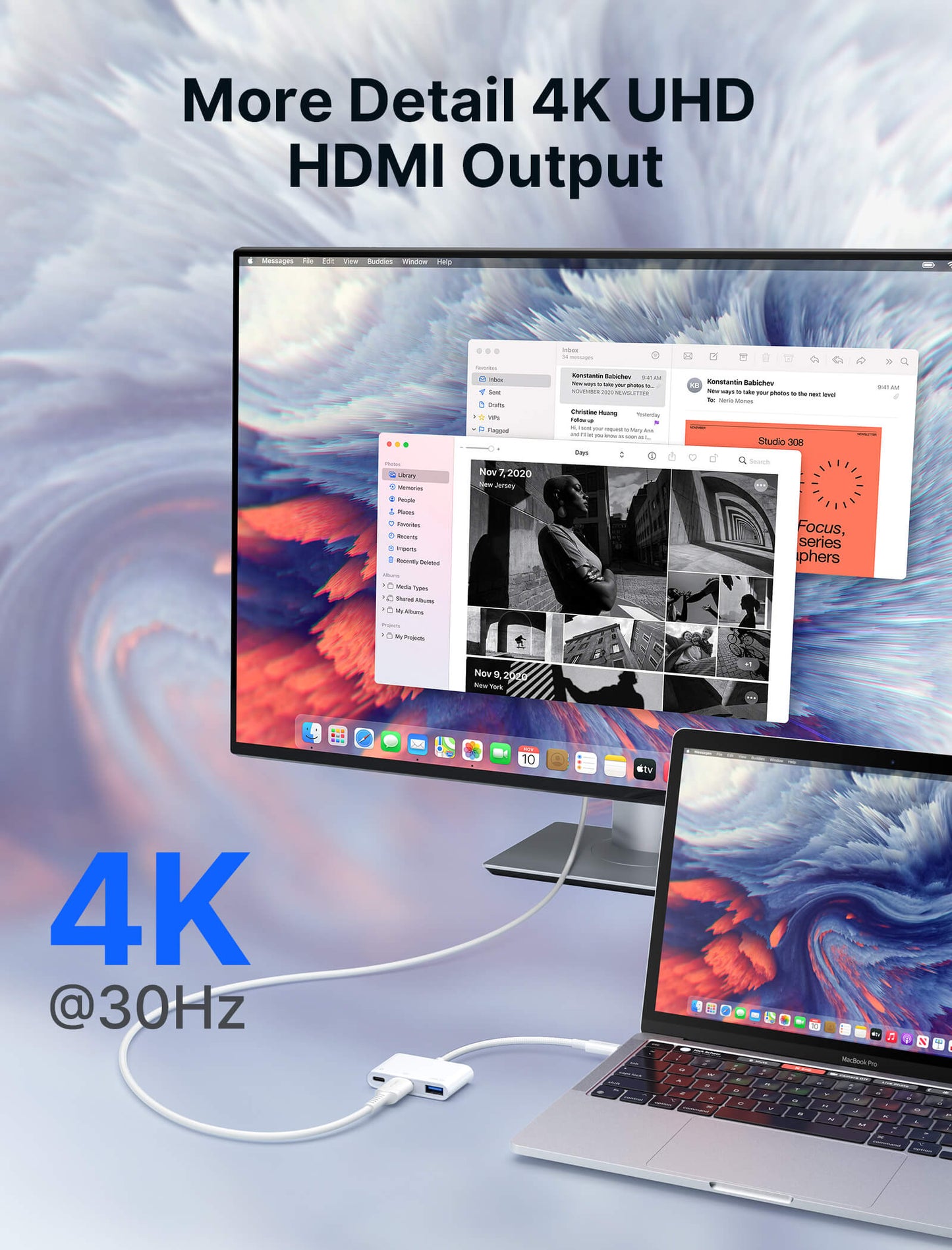 3-in-1 USB C to HDMI Adapter